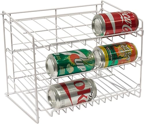 Miniatura 1 de Atlantic PN1002 - Organizador de cocina construcción de acero duradero tamaño se adapta a la mayoría de despensas color blanco