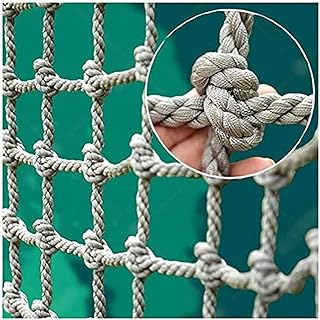 Playground Climbing Rope Net - Indoor Decorative Climbing Net, Tree House Climbing Kids Rope Ladder, Stair Balcony Railing Safety Net, Heavy Duty Rope Cargo Net Outdoor Hammock(Size:1m*8m)