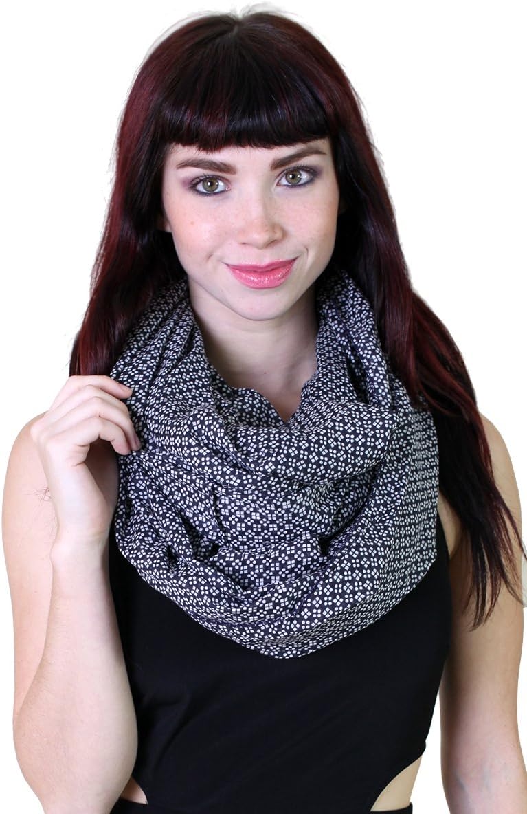 Women's New York Navy and White Classic Ditsy Print Infinity Loop Scarf