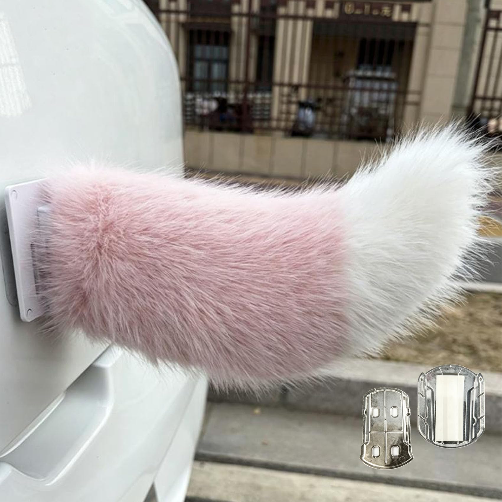 Remote Control Electric Car Tail, Sound Activated Wiggly Plush Cat Tail for Cars, Cosplay,Party Decoration & Themed Events (Color-I)