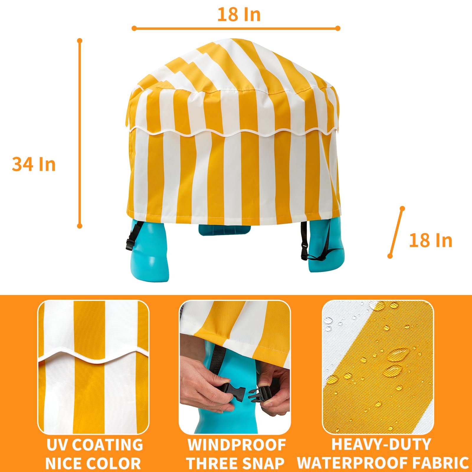 Housse Table à Eau – Protection Imperméable, Anti-UV, Tissu Oxford 210D, 94x56x6.5 Cm