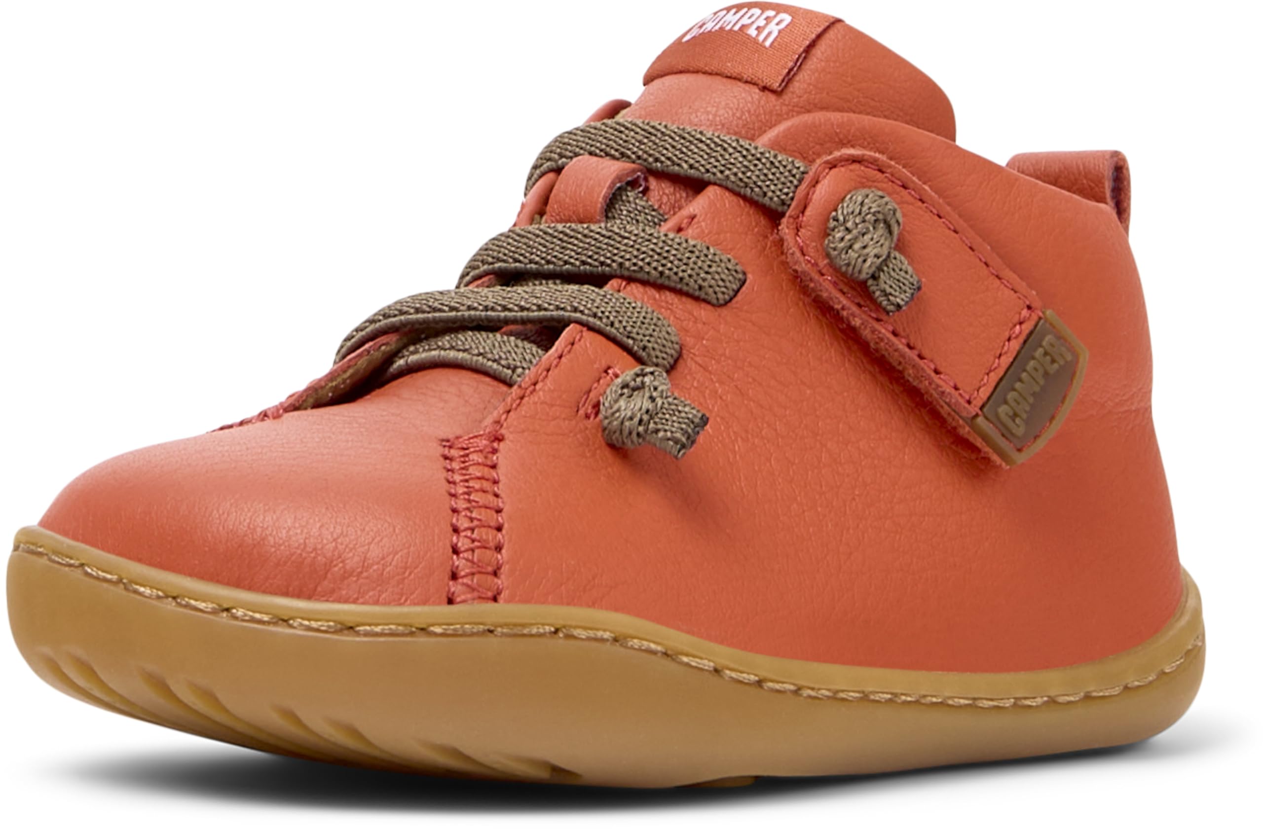 Camper Peu Cami 80153 Basket Bootie, Dark Orange 115, EU 21, Dark Orange 115, 4.5 UK Child
