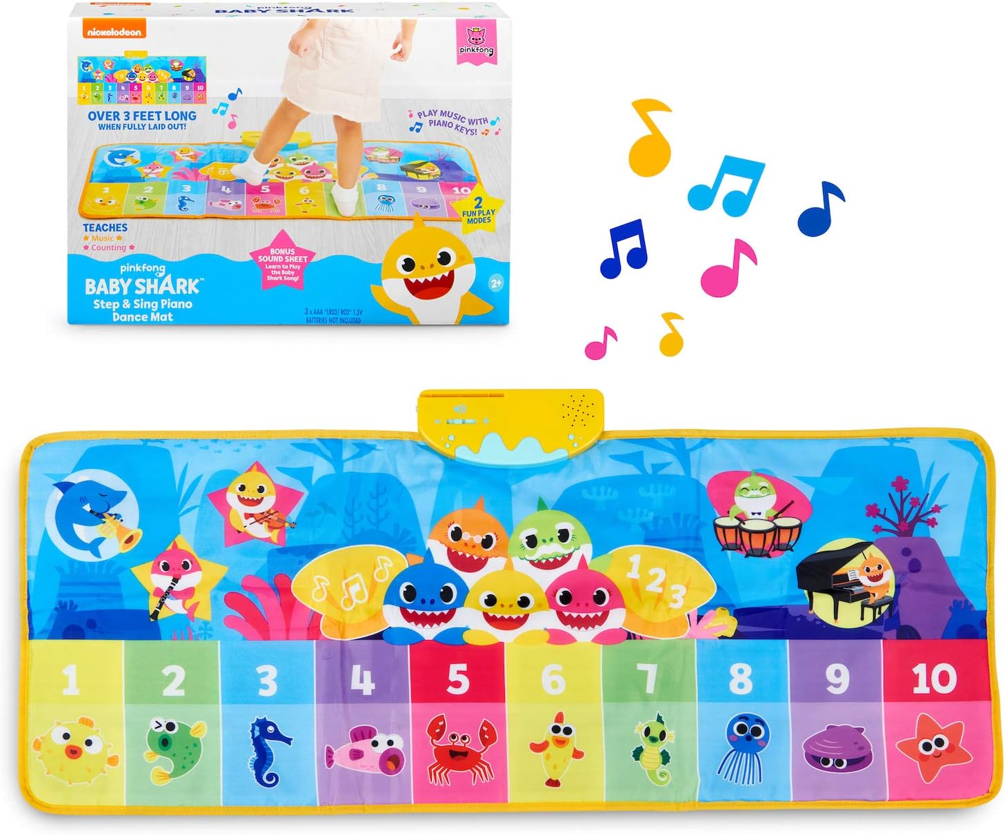 WowWeeBaby Shark Official - Step & Sing Piano Dance Mat