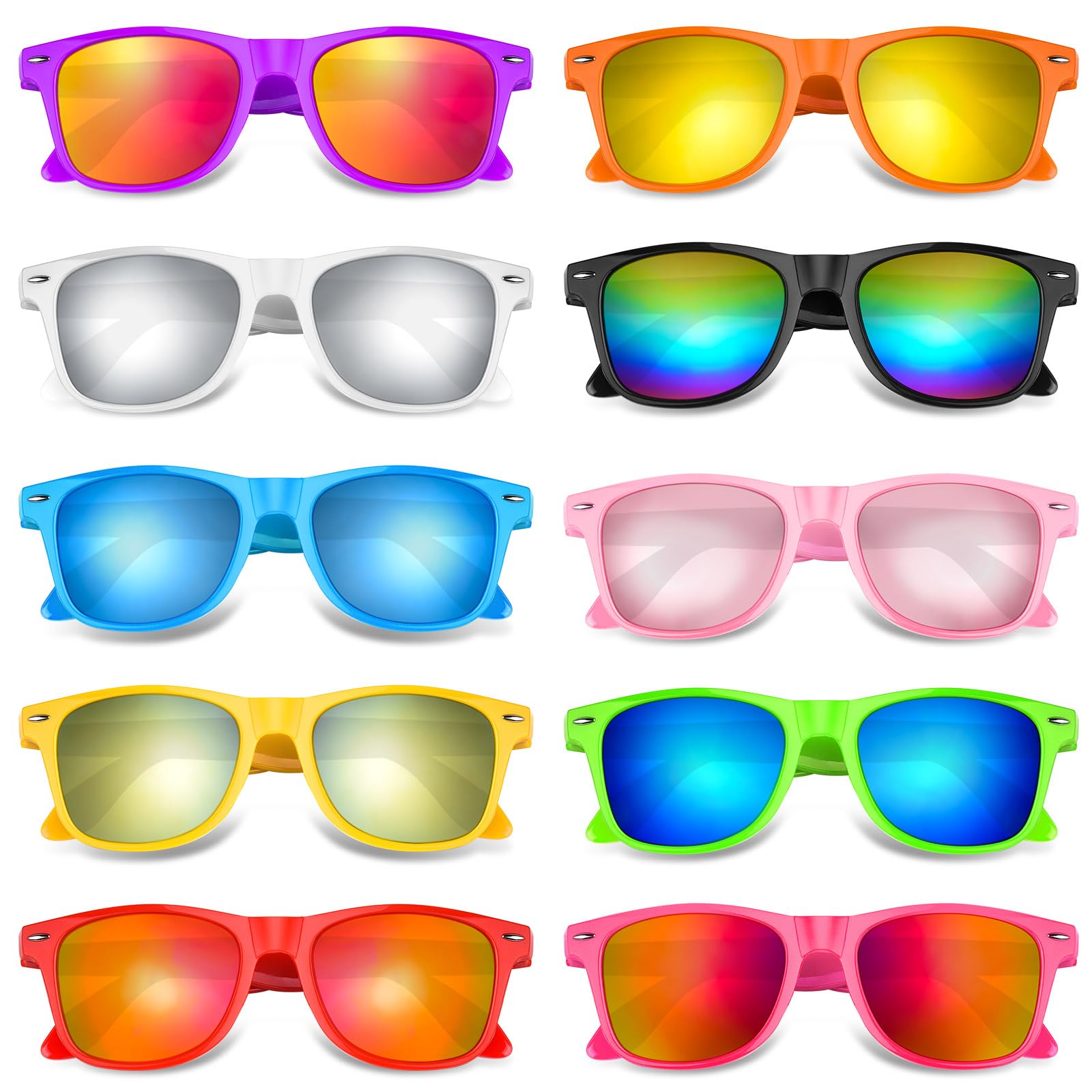 Morcheiong Lunettes De Soleil Étoiles Colorées Sans Monture - Lot 10/20/30/40 Paires Pour Fêtes