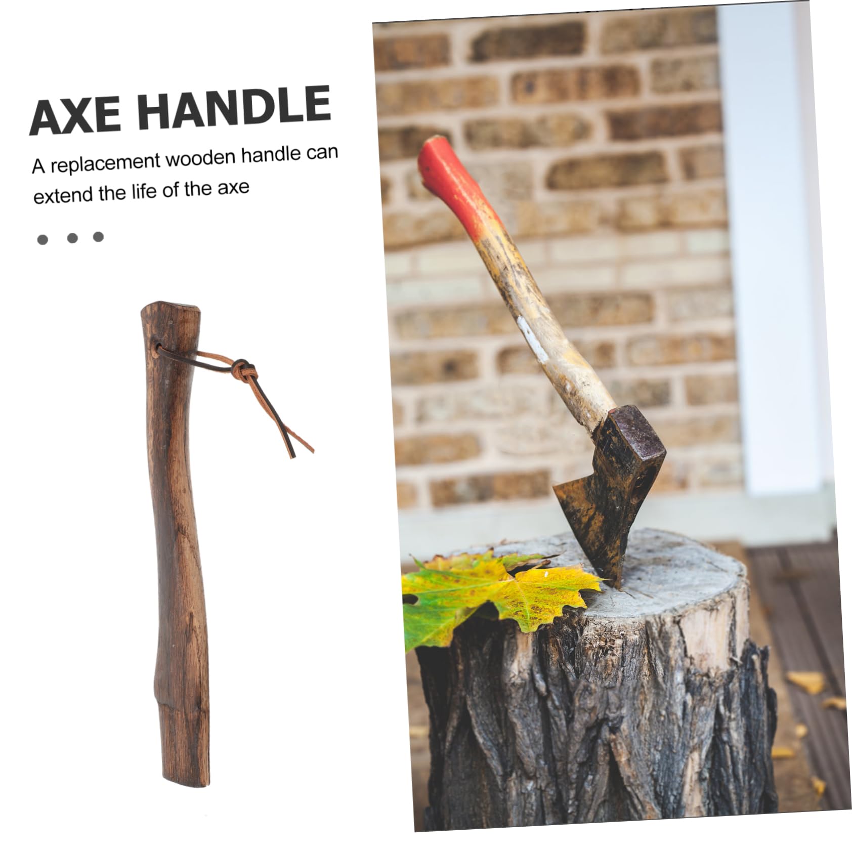 ifundom Wood Axe Handle Replacement Sturdy Wooden Hatchet Handle Ergonomic Design for and Installation for Camping and Outdoor Use and Replacement