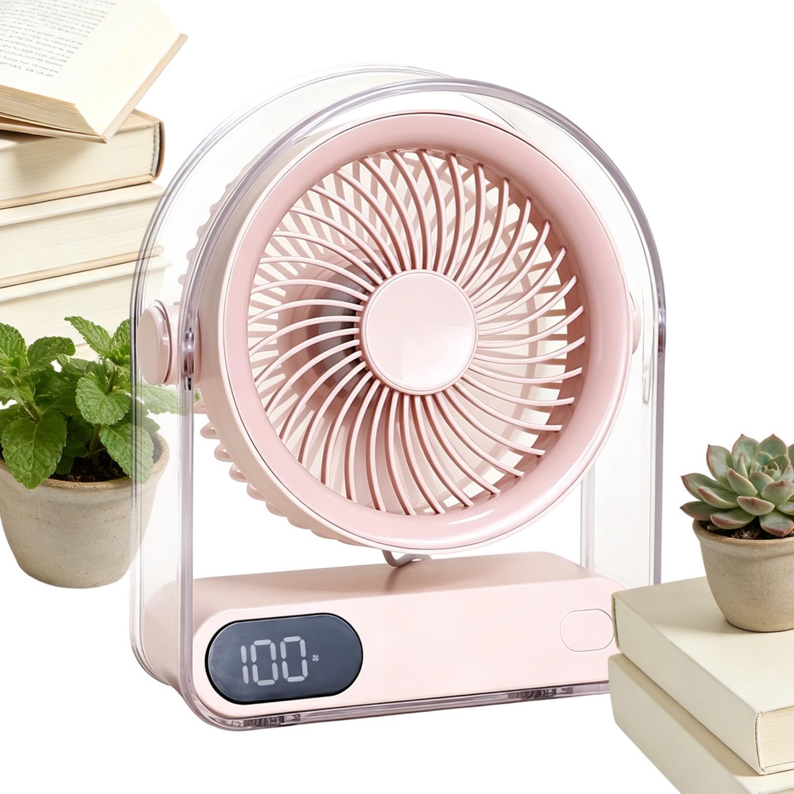 Ventilateur de bureau avec affichage numérique design et finition sobre
