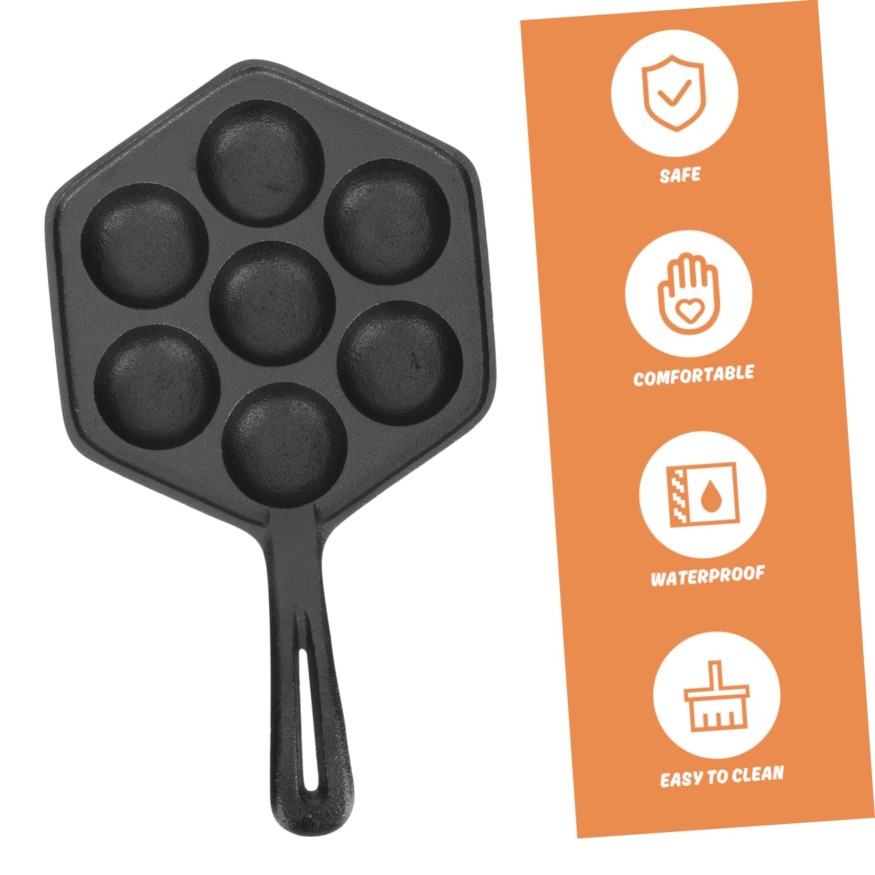 MAGICLULU Antihaft-backblech für Oktopusbällchen-form Küchenbackblech Takoyaki-form Backzubehör Unbeschichtetes Backblech für Oktopusbällchen
