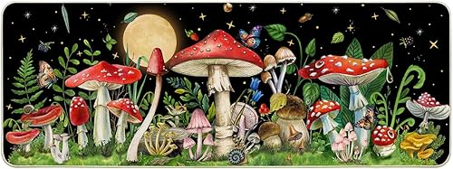 Miniatura 12 de Juego de 2 tapetes y alfombras atómicas modernas de mediados de siglo Fifties, color amarillo retro para cocina, fregadero, decoración del hogar