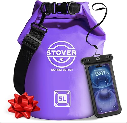 STOVER Mochila impermeable de 51025304055L, bolsa seca flotante para kayak, viajes, playa, senderismo y campamento, hombresmujeres