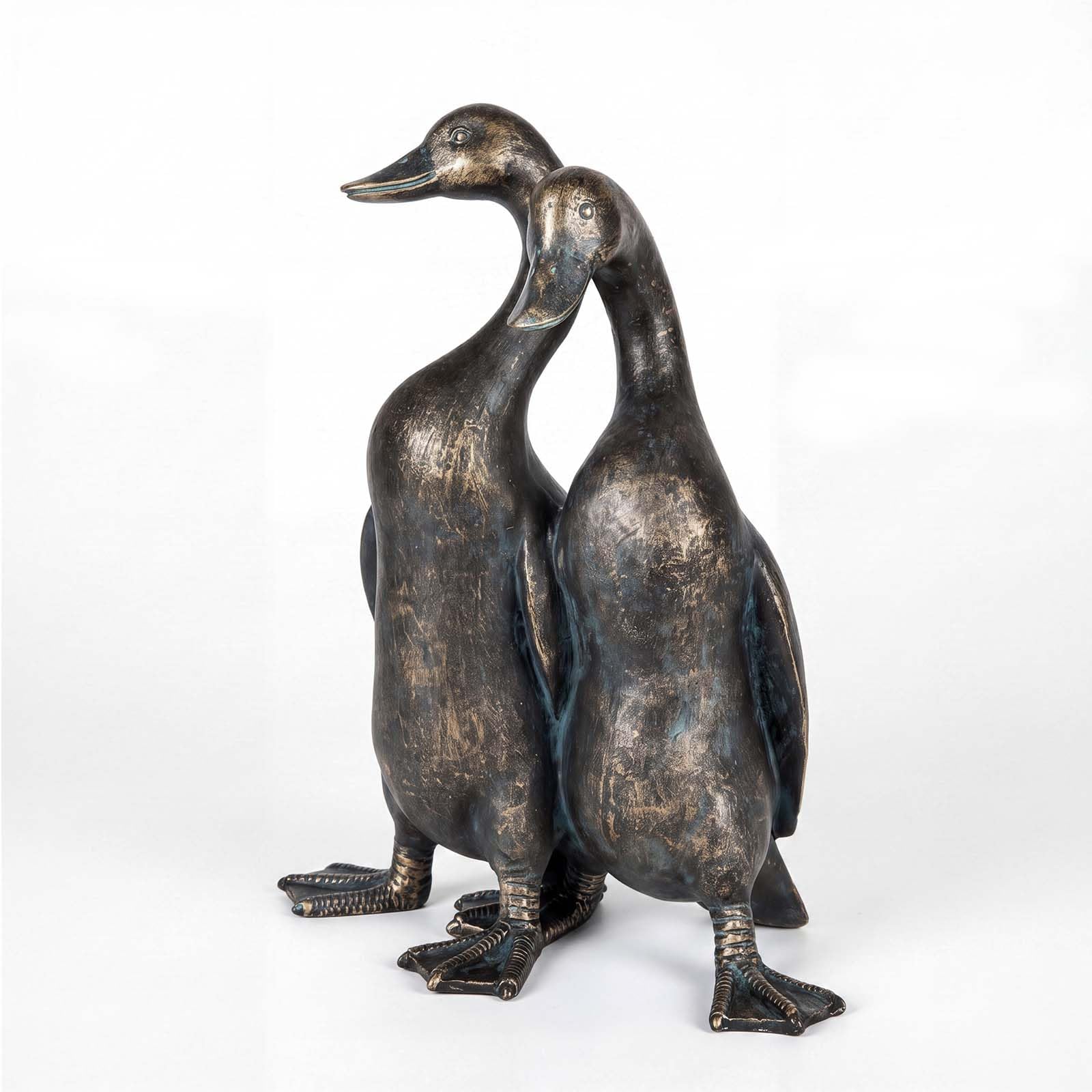 Levede Outdoor Duck Sculpture Garden Ornaments,Patio Yard,Bronze Color