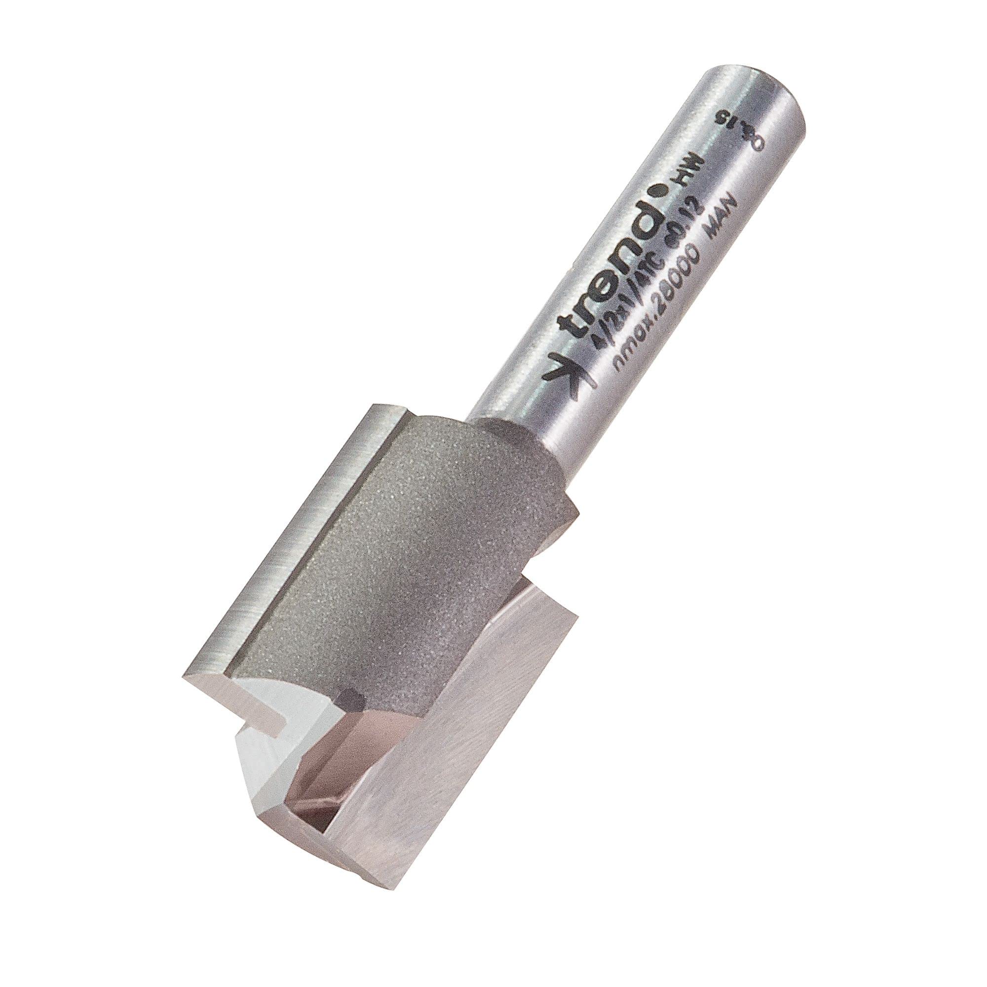Trend Professional Straight Two Flute Router Cutter, 1/4 Inch Shank, 16mm Cut Diameter, Tungsten Carbide Tipped, 4/2X1/4TC