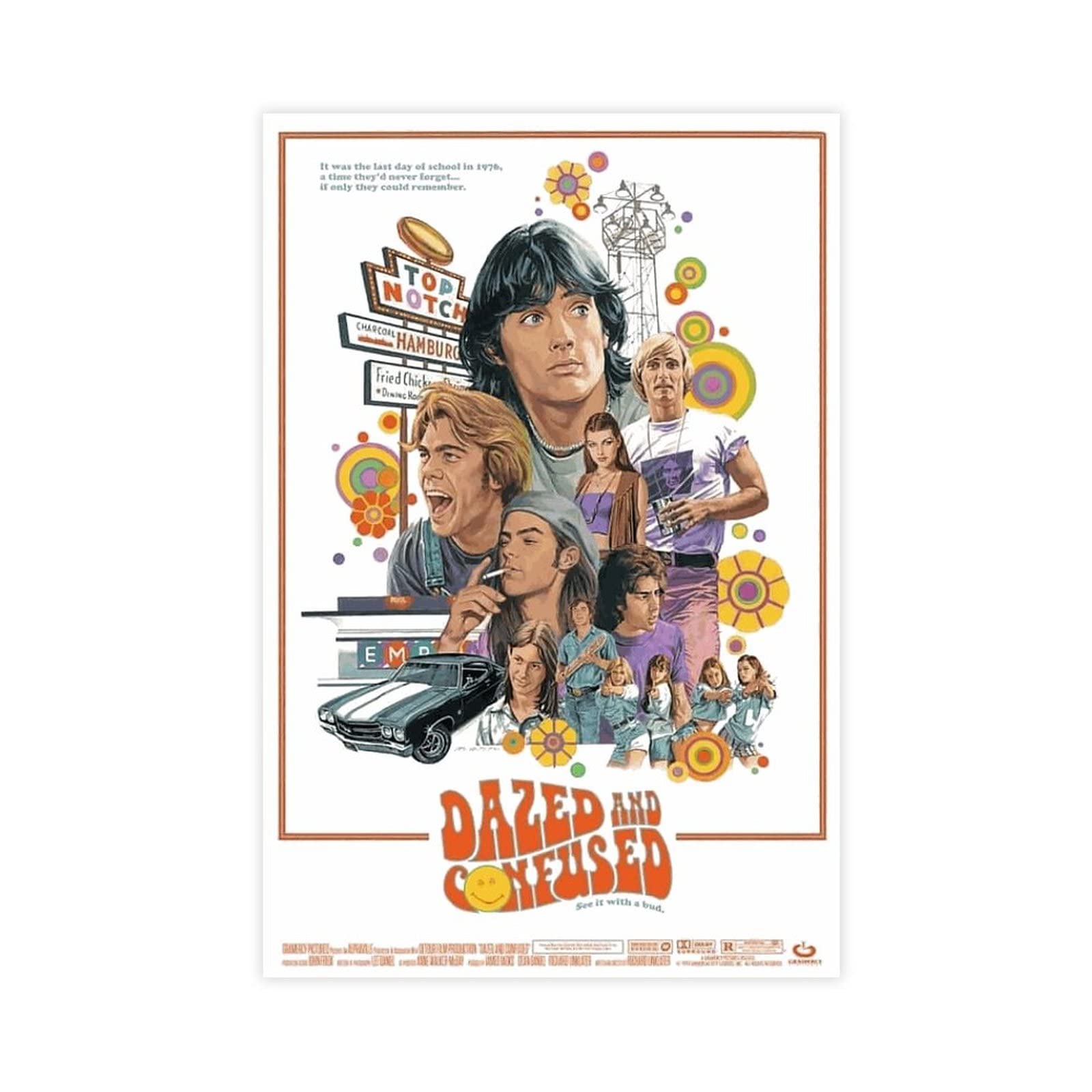 FUKITT Dazed And Confused Movie Canvas Poster (9) Canvas Poster Bedroom Decor Sports Landscape Office Room Decor Gift Unframe-style 12x18inch(30x45cm)