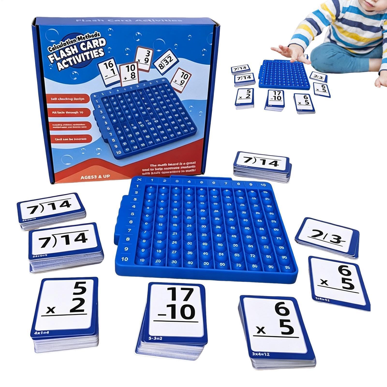 Tarjetas didácticas de matemáticas portátiles con tablas de multiplicar para niños 8