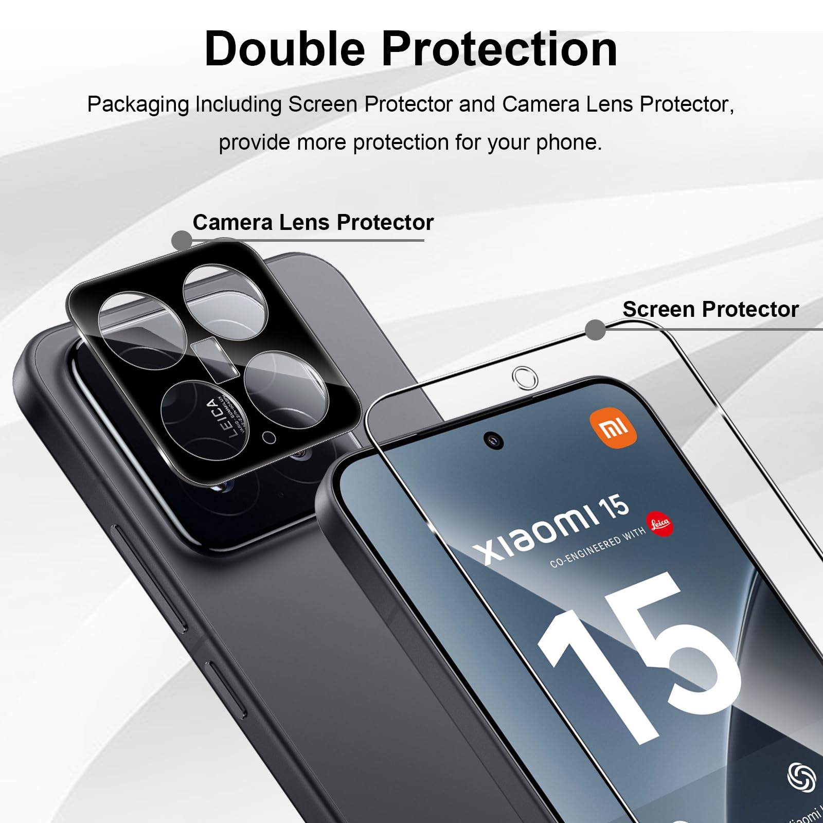 Holilo Beschermfolie voor Xiaomi 15 Ultra voor flexibel beeldscherm, pantserglas, beschermfolie, 2 2 stuks, 9H hardheid, krasbestendig, anti-luchtbelvrije TPU-displaybeschermfolie