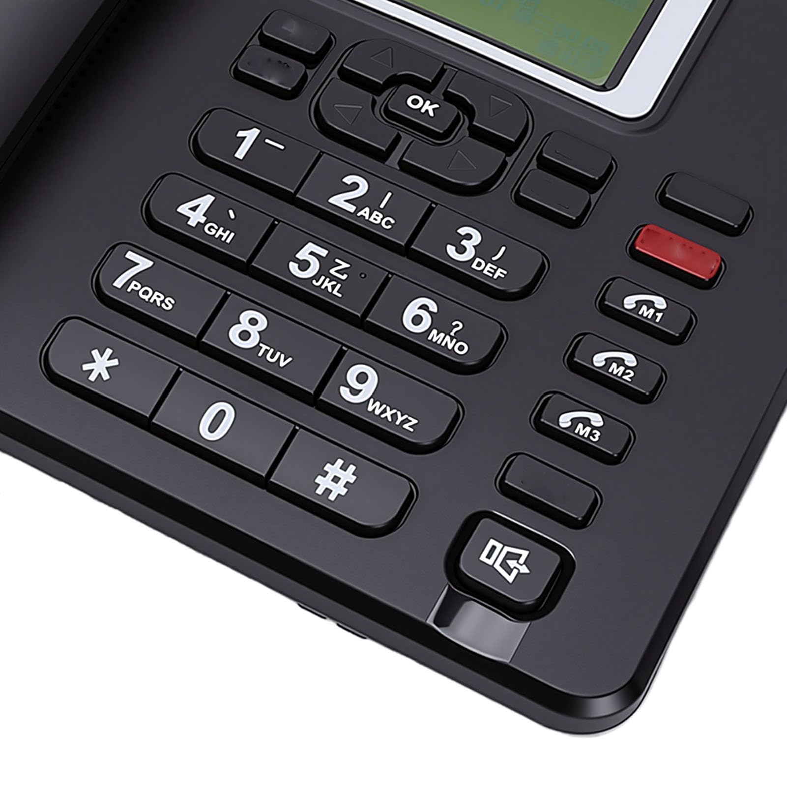 PUSOKEI Telefono Fisso Cordless GSM 4G con Scheda SIM, Telefono da Tavolo Classico GSM Wireless con Emergenza SOS, Facile da Usare per Lavoro o Famiglia