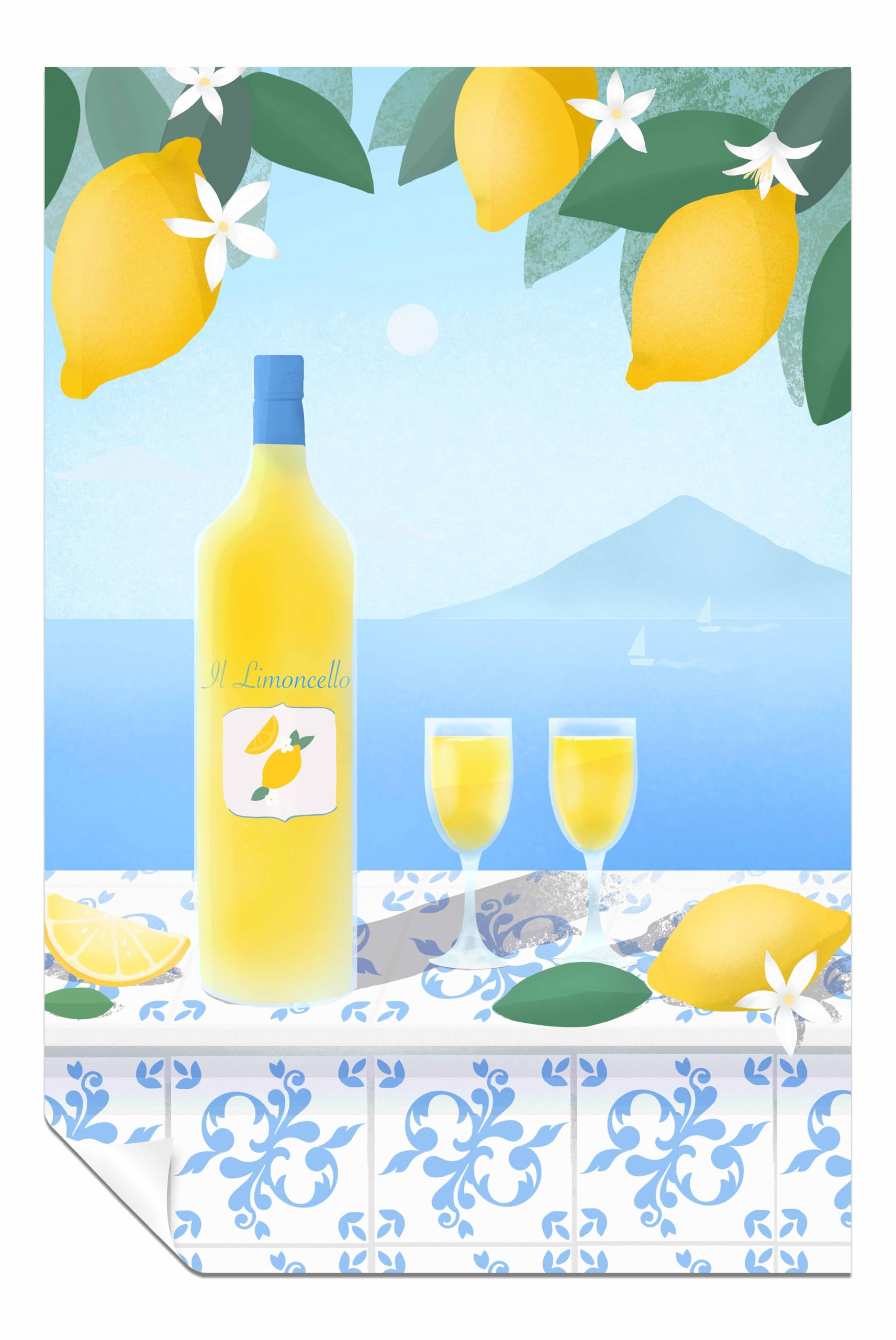 Panther Print Limoncello Unframed Poster, Pictures for Home Walls, Bedroom, Living Room & Bathroom Decor 61x41cm (24x16in)