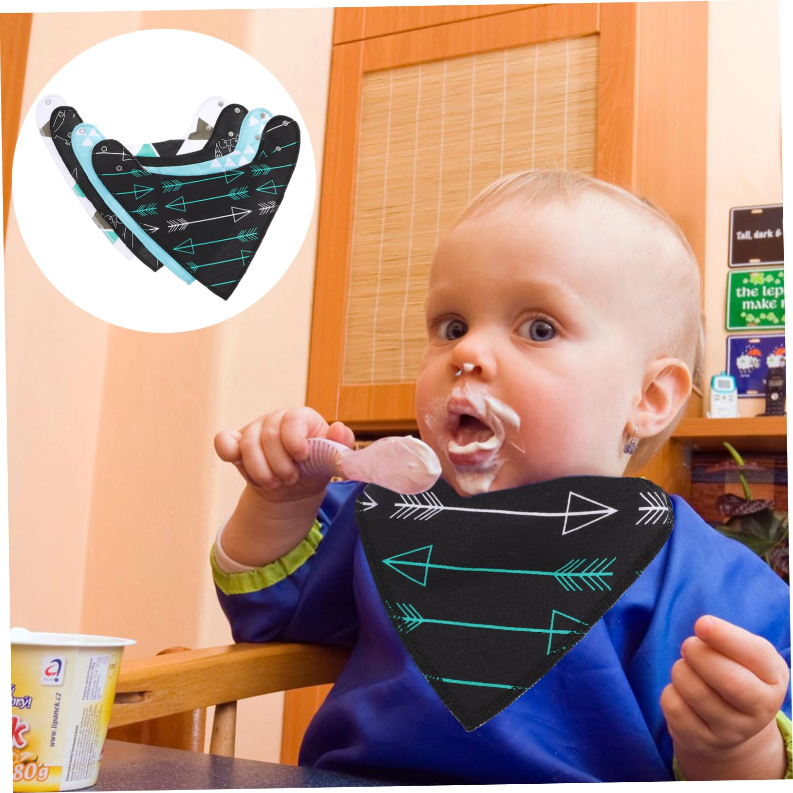 VICASKY 12piezas Baberos De Algodón Impermeables Para Bebés De Baberos Bandana Para Alimentación y Saliva Perfectos Para Recién Nacidos y Bautizos