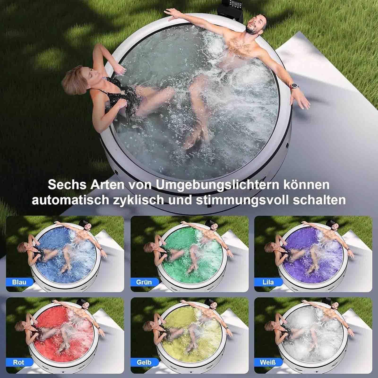 PixCy Spa Gonflable Extérieur Bain À Remous Gonflable 40°C/104°F 81x28in