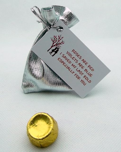 cleverlittlegifts My Last Rolo Romantic Christmas Valentines Birthday Special Novelty Gift Present gift (kissing under tree, Silver)