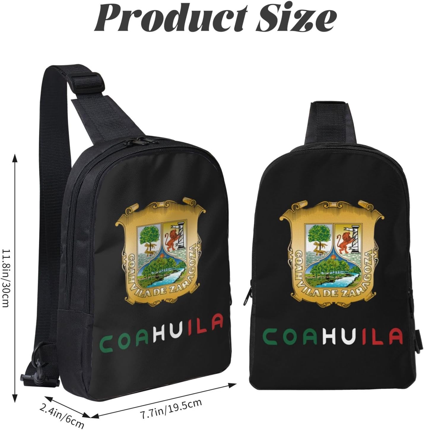 Flag Of Coahuila Mini Crossbody Sling Backpack Shoulder Chest Bag Daypack for Hiking Traveling