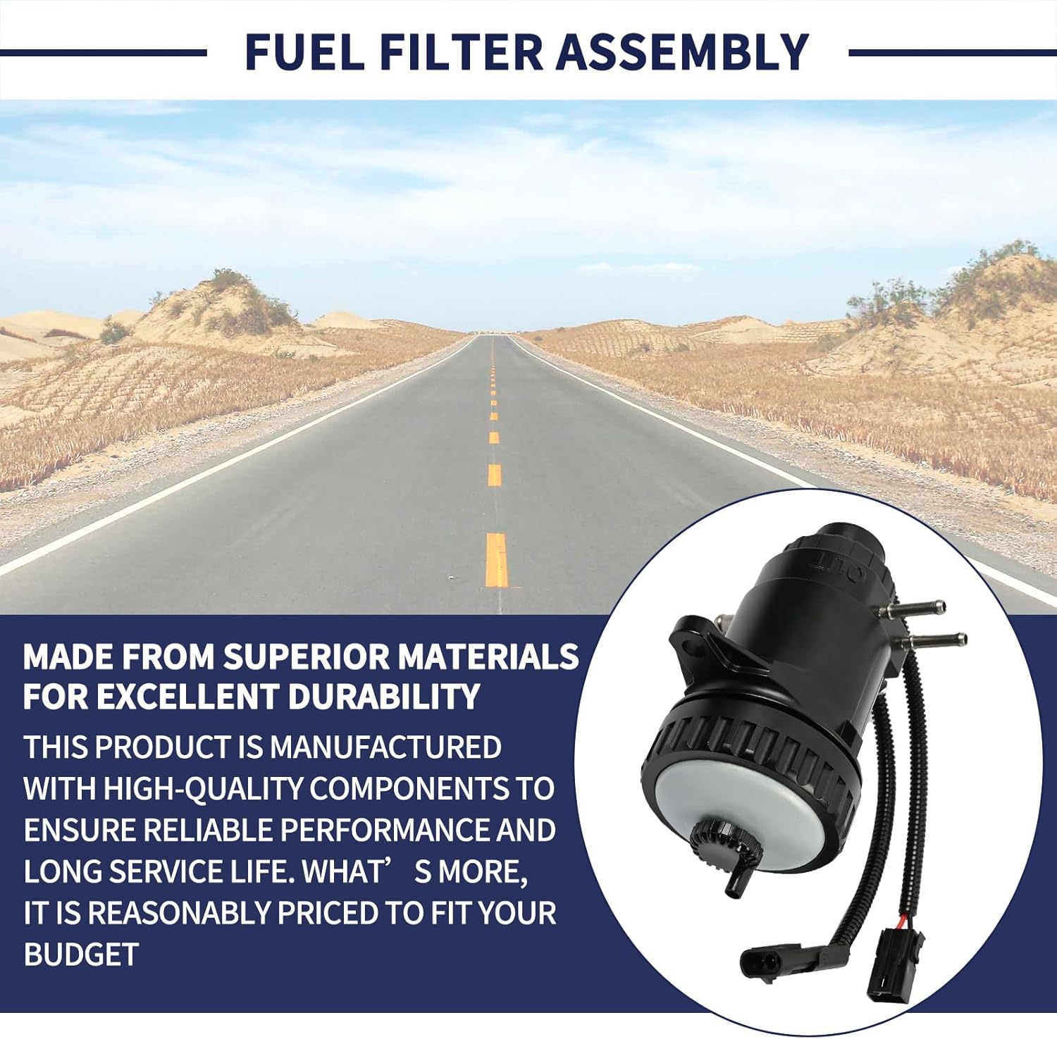 Fuel Filter Assembly 10226035 Fit for Chevy/GMC C1500 C2500 C3500 K1500 K2500 K3500 G30 P30 1992-2002 6.5L Diesel Replace 33376 33976 10154635