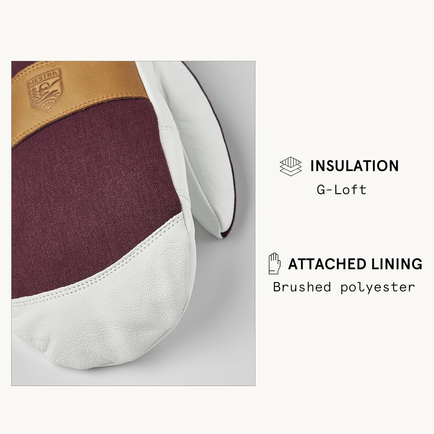 Hestra Women’s Voss CZone Mitt I Leather, Waterproof, Alpine Skiing Gloves - Image 4