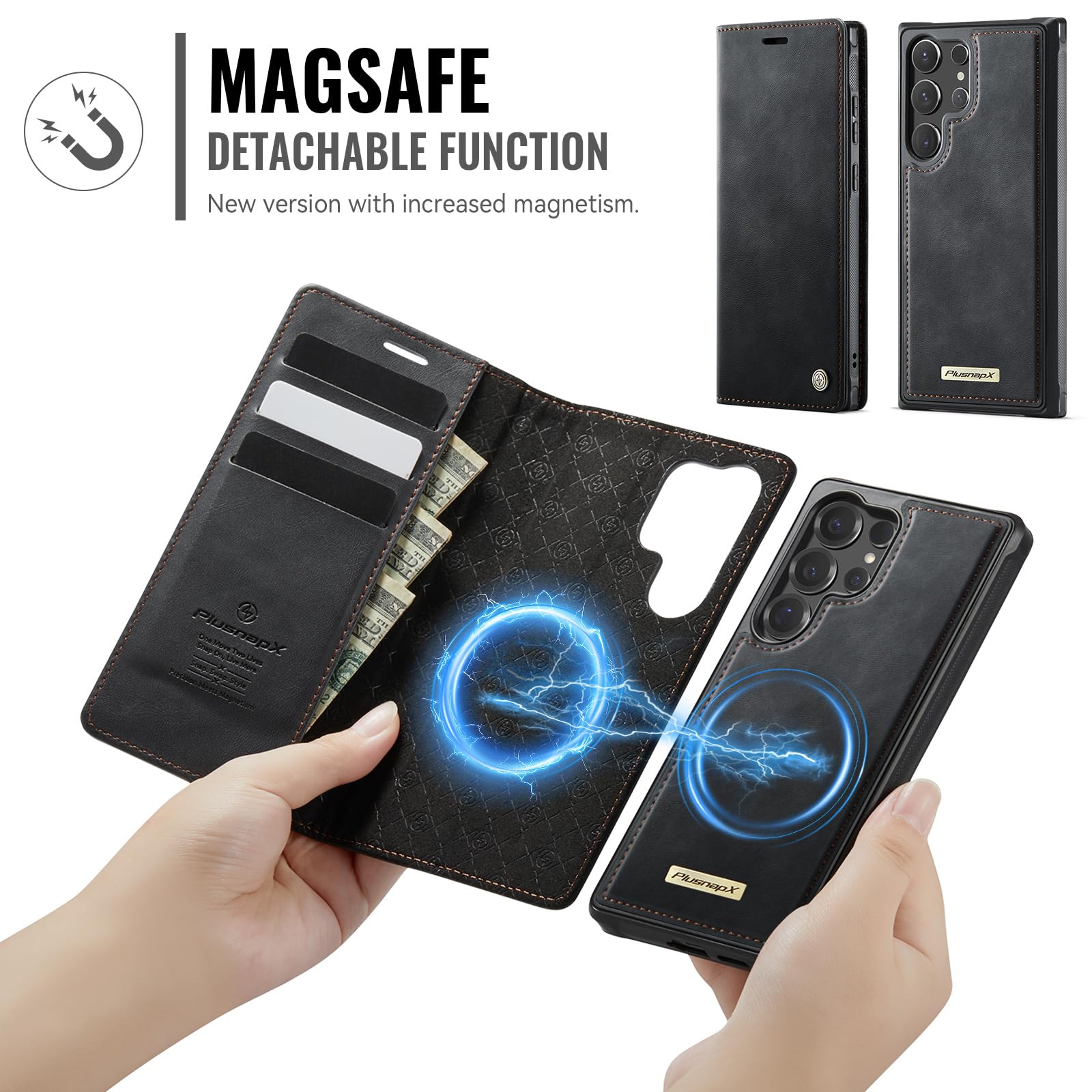 Amazon.com: PlusnapX for Samsung Galaxy S24 Ultra 2in1 Detachable