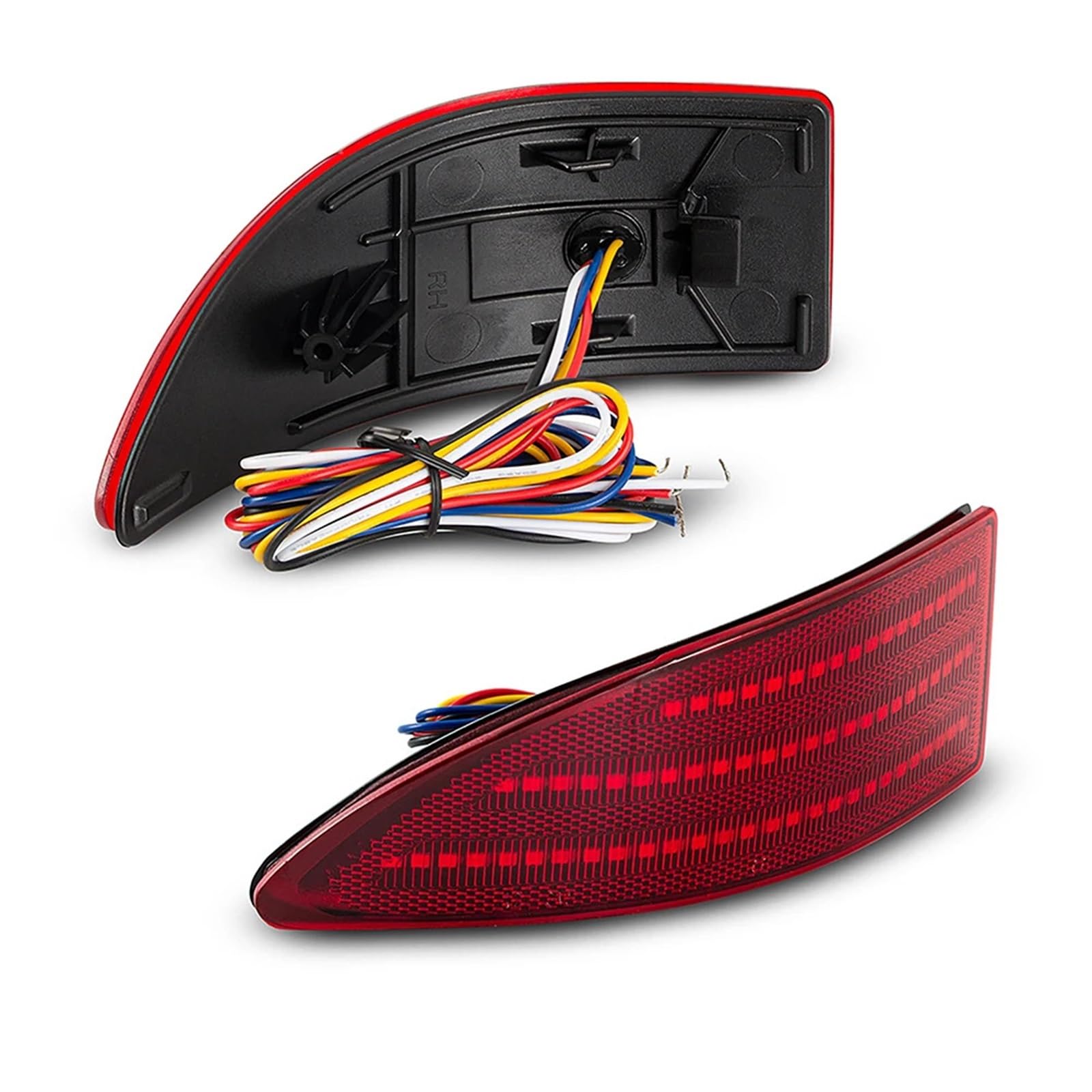 MMLLAOSW Compatible For Lexus IS250 IS350 2005-2013 Dynamic Rear Bumper Reflector ABS Red Rear Reflector Light(Red lens)