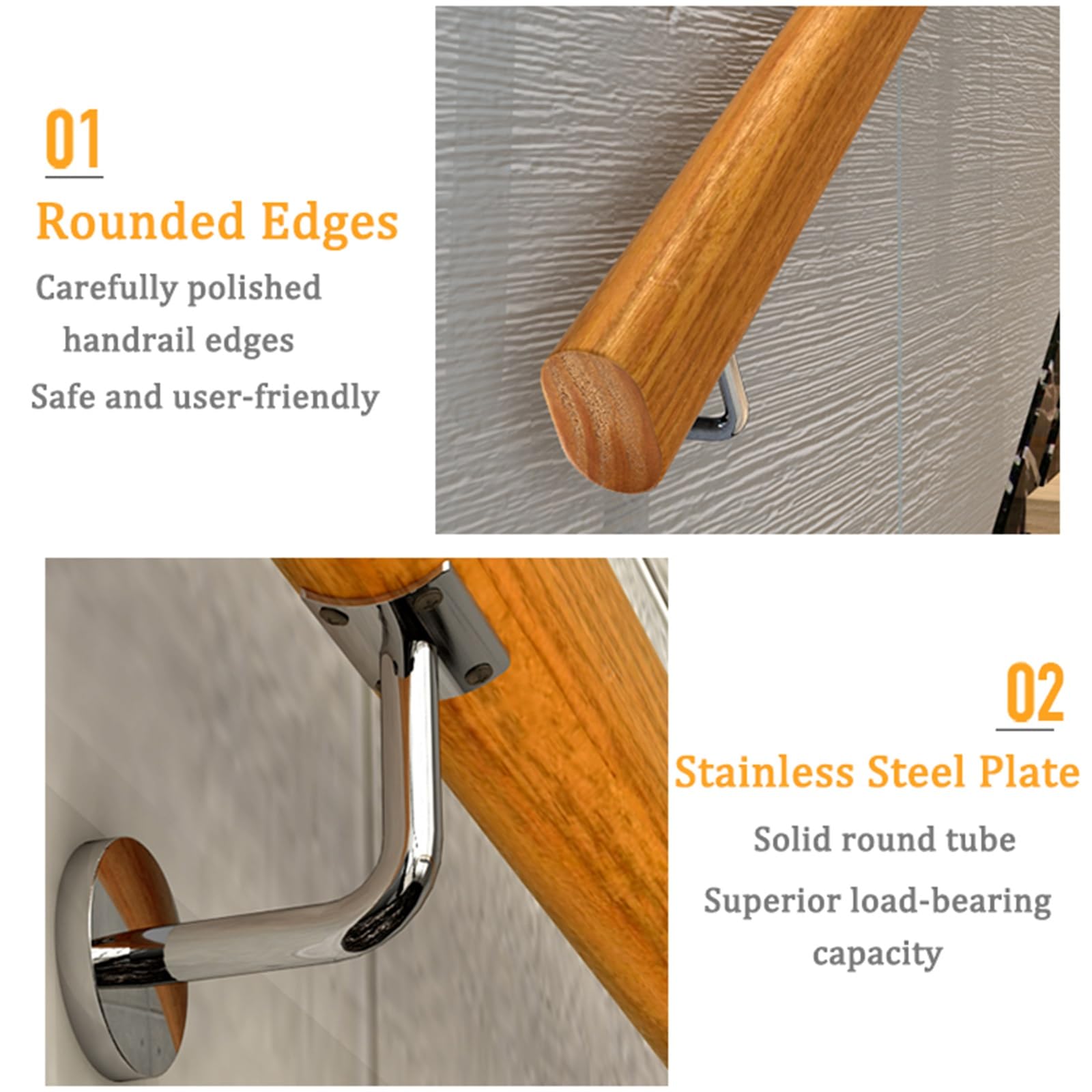 Klettergerüst aus Holz mit Metallgeländer – Indoor/Outdoor Rutsche mit Sicherheitsgriff für Kinder/Kleinkinder (80 cm) – und lustiges Spielgerät