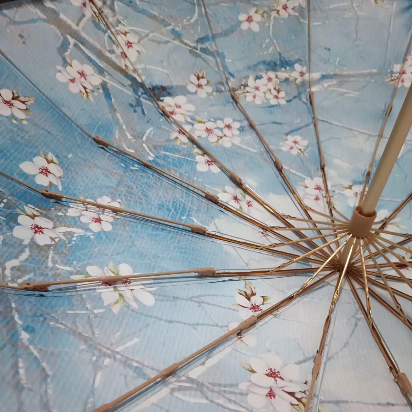 Umbrella Compact UPF 50 SPF 50 3D Pattern 16 Ribs Chinese Style Sun UV Protection Folding Umbrella for Women