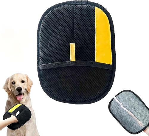 LANCI New Pet Hair Removal Glove, Yomi Pet Hair Remover Glove, Washable Reusable Double Sided Static Pet Hair Removal Glove for Couch, Furniture, Carpet, Car Seat
