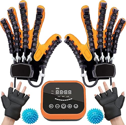 Guantes de robot de entrenamiento de rehabilitación de dedos, equipo de terapia de mano de hemiplejia, ejercitadores de mano, alivia eficazmente la