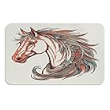 QSKDLAC Unique Bath Mat Funny Bathroom Rug with Cupid Arrow Horse Pattern Absorbent Quick Dry Non Slip Diatom Mud Mat for Shower Tub Sink Laundry Kitchen Doorway 31.5x19.7 Inches