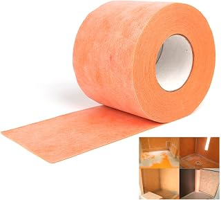 Kauwm Waterproof Shower Membrane 5In x 100Ft (42 Sq Ft), 20 Mil HDPE Underlayment for Bathrooms, Kitchens & Saunas