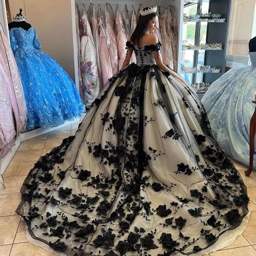 blue dress for baby girl Dama Dresses for Quinceanera in Black Style MQ1916 Quince Outfit main image 1