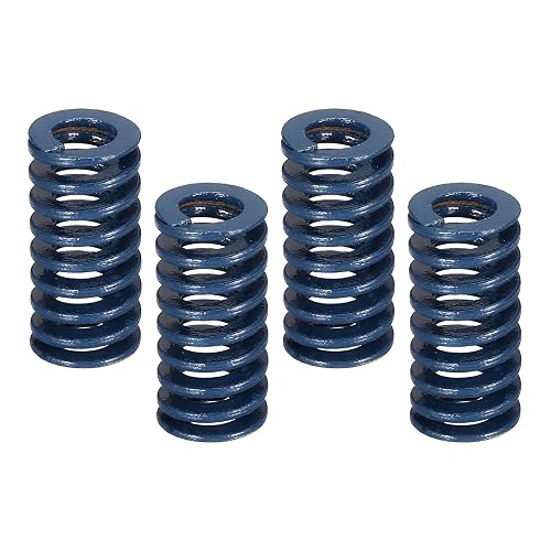 MECCANIXITY 4 Pcs 3D Printer Die Spring 12mm OD 25mm Length Blue | Light Load Compression Mould Die Heating Bed Spring for Mechanical Equipment 3D Printer Electric Part Accessories