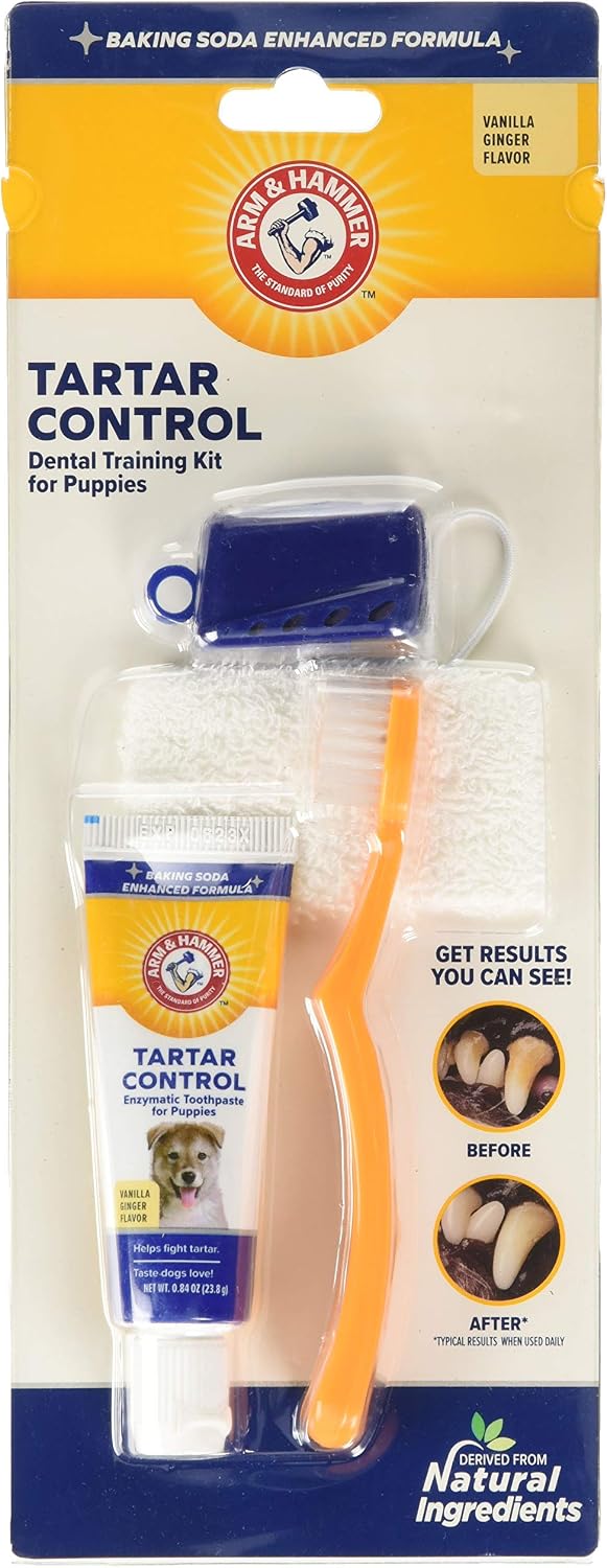 Arm & Hammer for Pets Tartar Control Dental Training Kit for Puppies | Dog Toothbrush, Toothpaste, & Fingerbrush, Total Kit for Ideal…