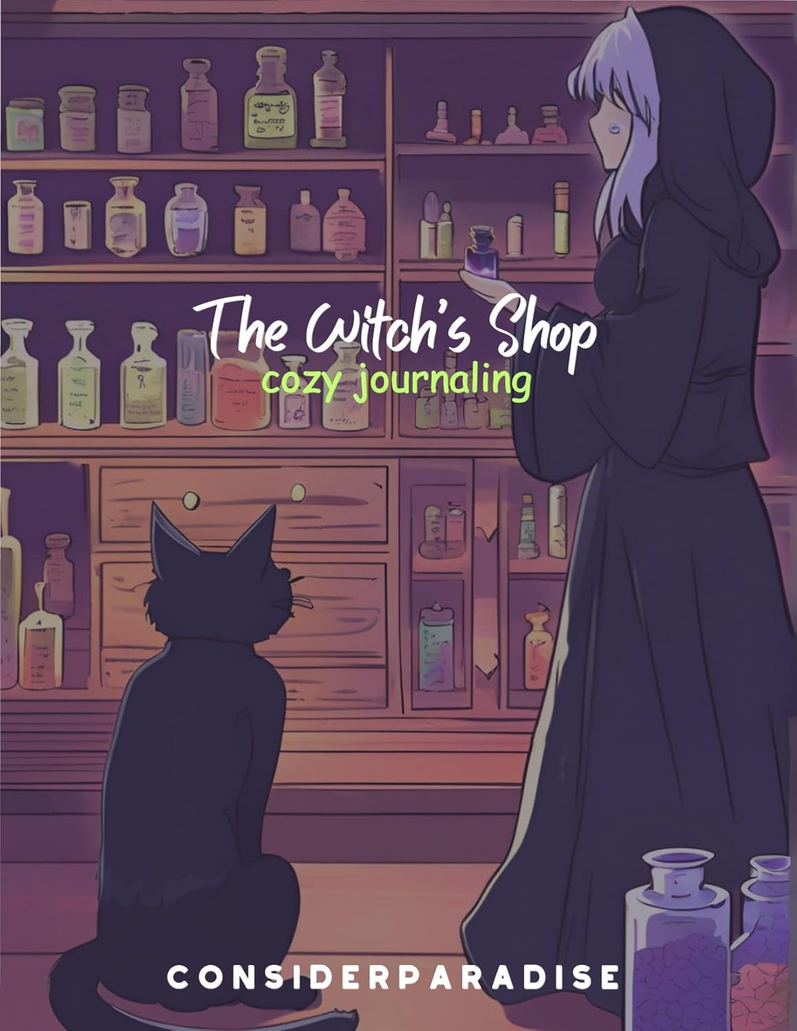 The Witch's Shop Cozy Journaling:: Cozy, story based journaling prompts for unwinding and building creativity      [Print Replica] Kindle Edition