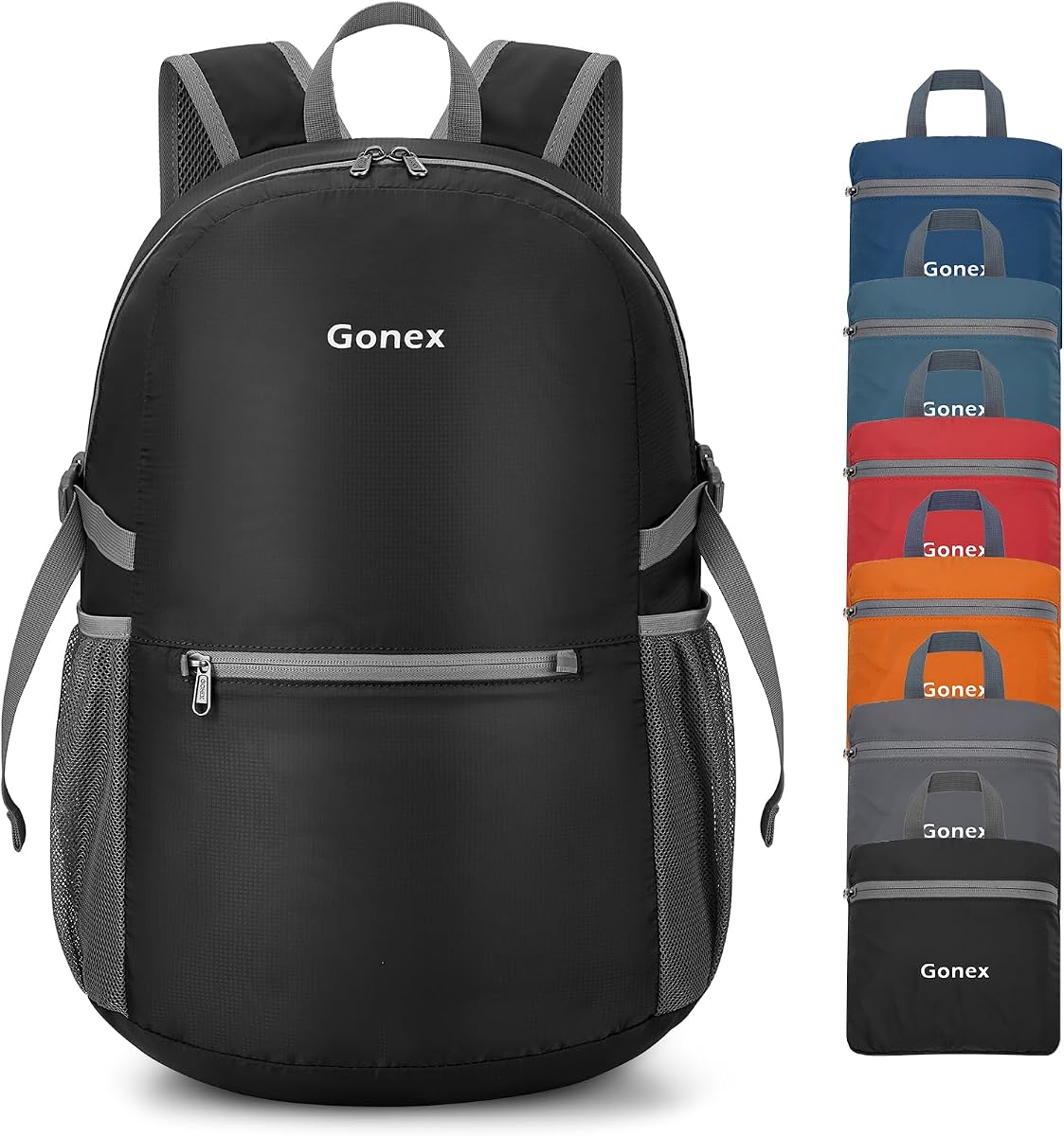Gonex Mochila plegable ultraligera, práctica mochila plegable para acampar, viajes al aire libre, ciclismo, mochilero