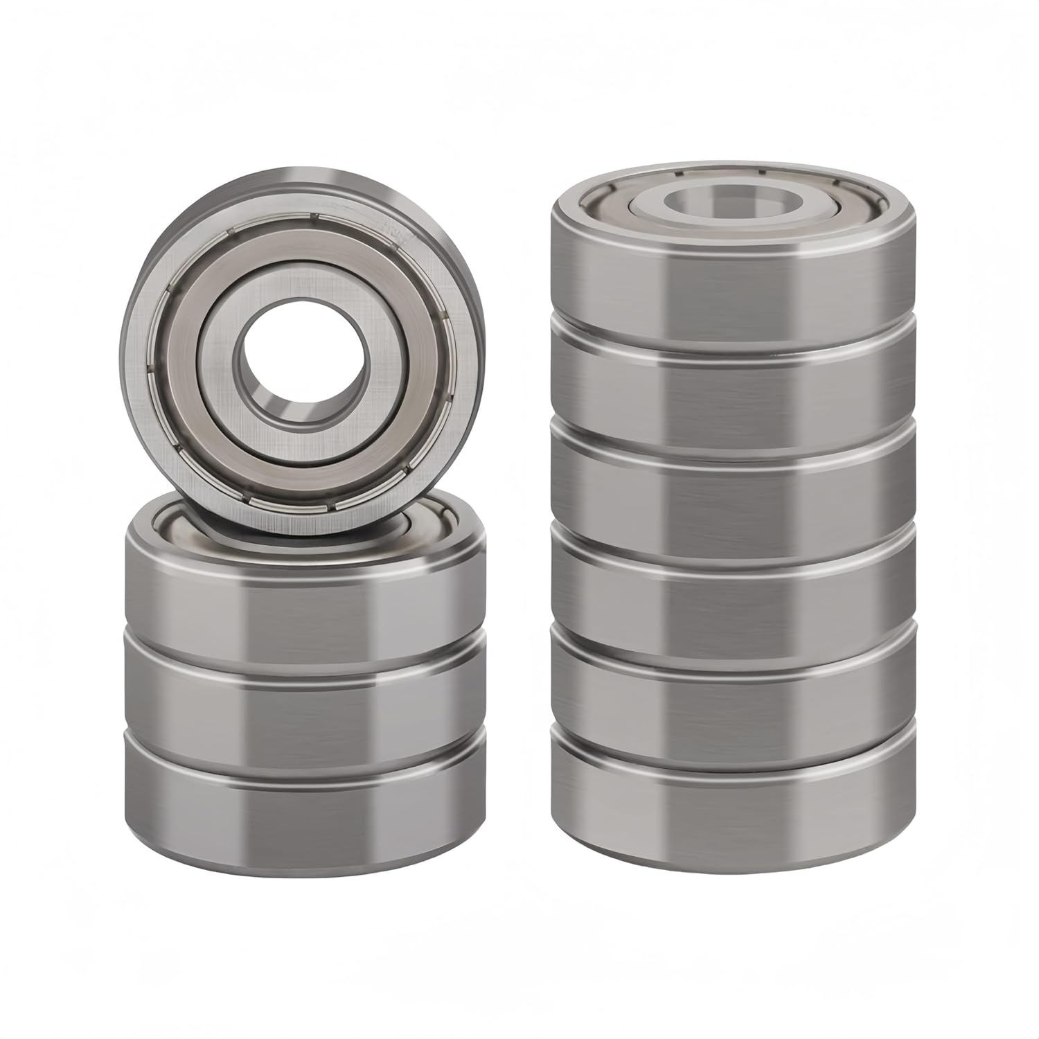 DEEG 10pcs 6200ZZ Deep Groove Ball Bearings 10mm ID 30mm OD 9mm Thick Chrome Steel Double Shielded Bearing