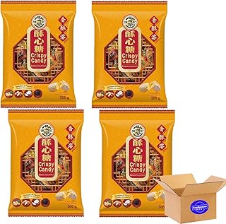 Assorted Peanut Crisp Candy 306g Mixed Flavor, Wedding,New Year'S Candy (4pack, 306g)