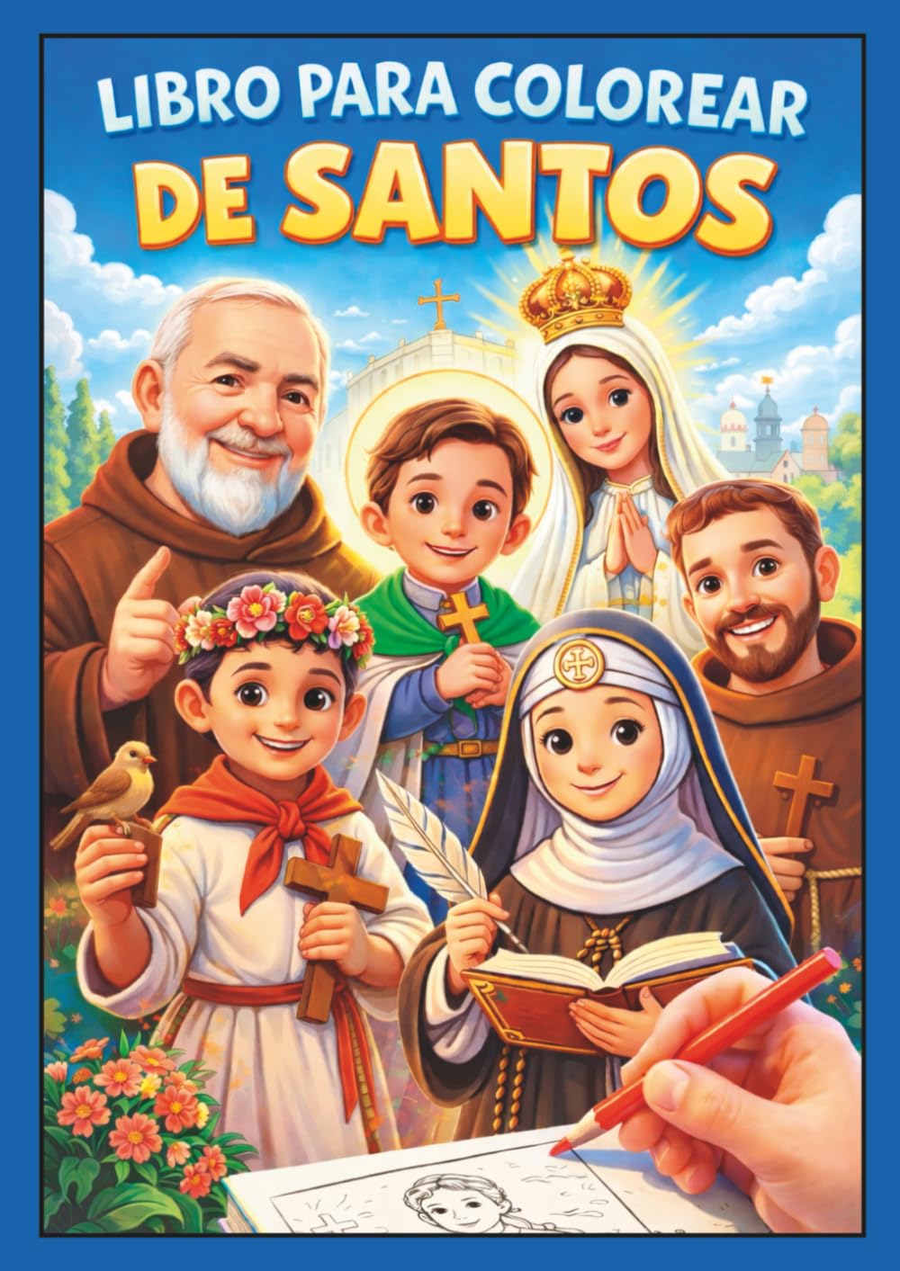 LIBRO PARA COLOREAR DE SANTOS