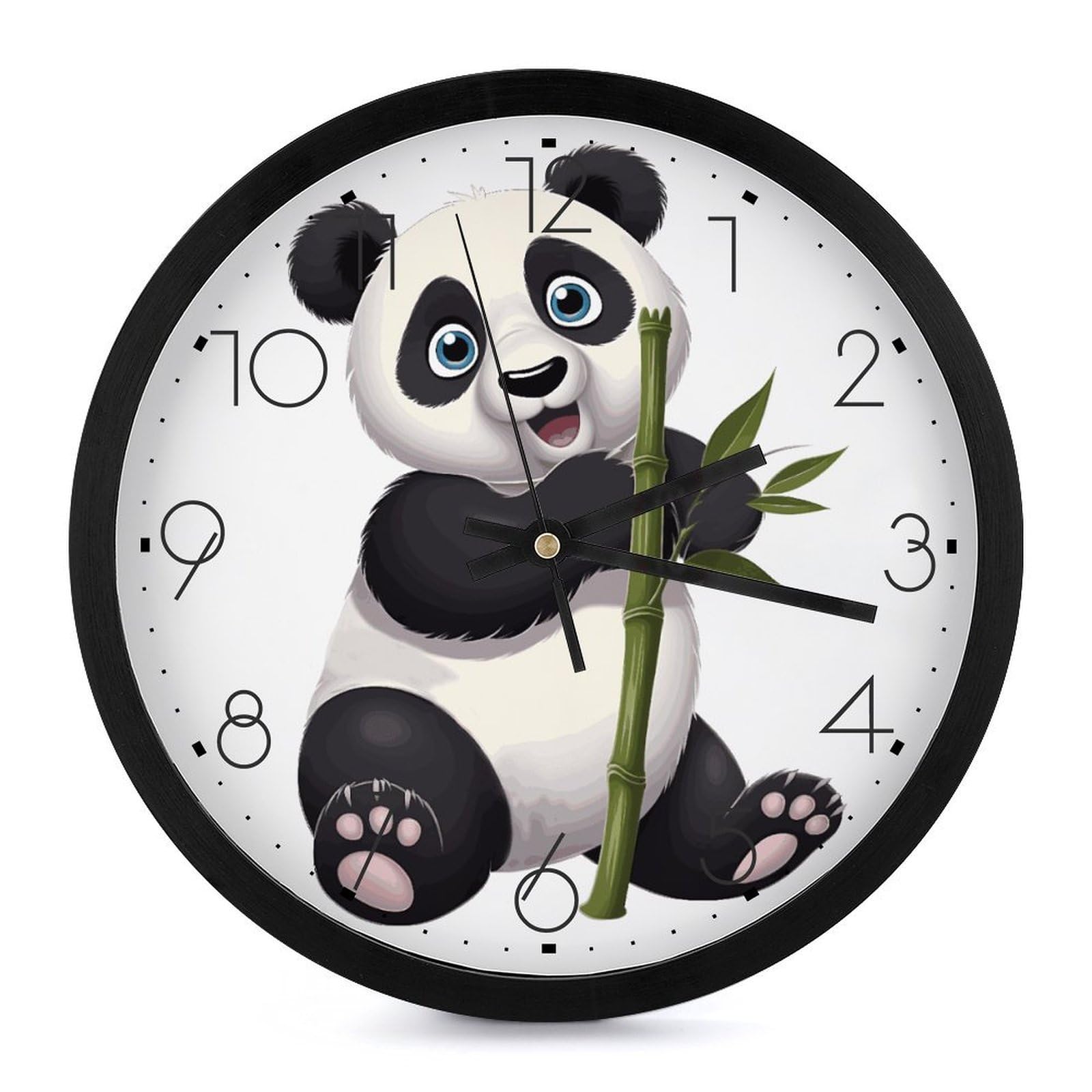 Horloge murale moderne analogique Naughty Panda haute précision