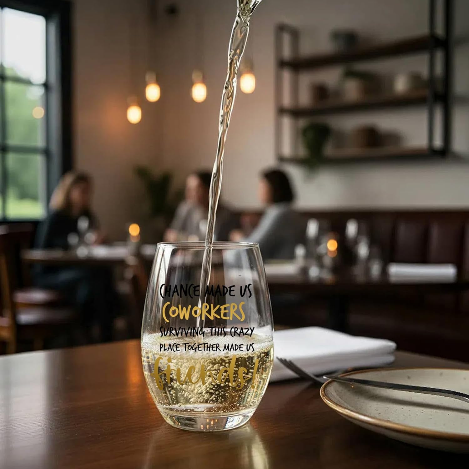 Funny Coworker Wine Glass Gift，Best Work Friend Appreciation Gift for Birthday Farewell Christmas Thanksgiving，Office Leaving Keepsake for Besties Colleagues Team Members-15oz - Image 4