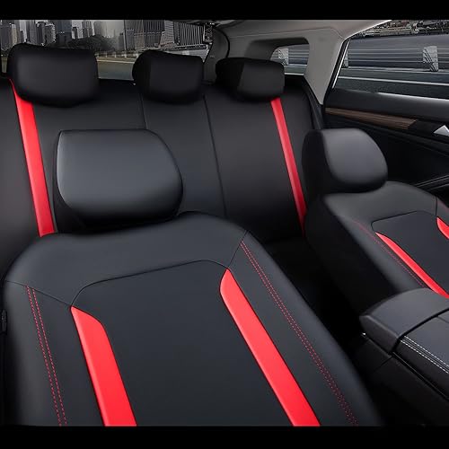 Miniatura 3 de CAR PASS Juego completo de fundas universales de cuero para asiento de automóvil, impermeables, duraderas, de piel sintética, protectores de 5