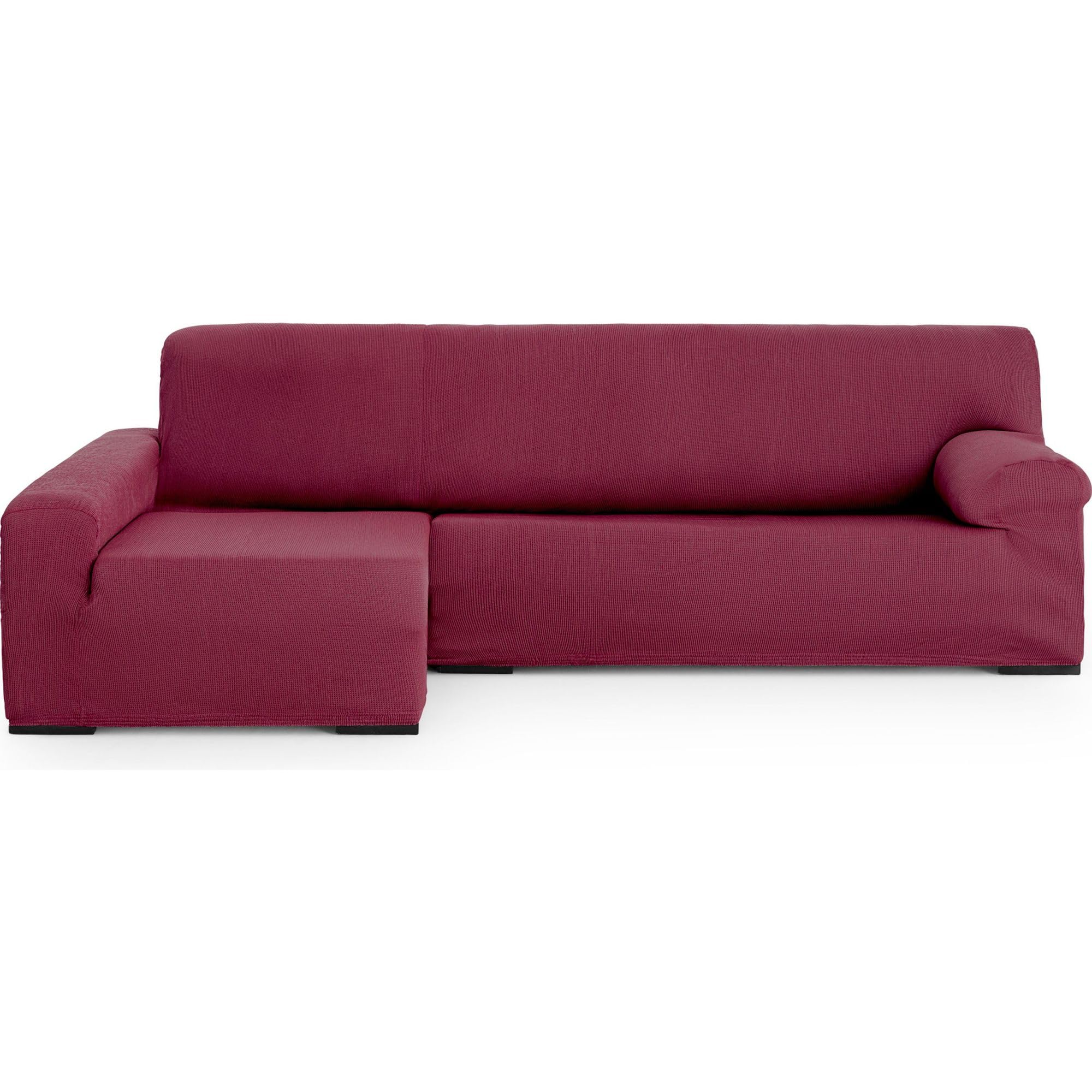ECOMMERC3 Chaiselong Universal and Versatile Long Left Arm Sofa Cover – Bordeaux Long Arm Sofa Cover Protector Easy to Install for Back, Seat and Arms