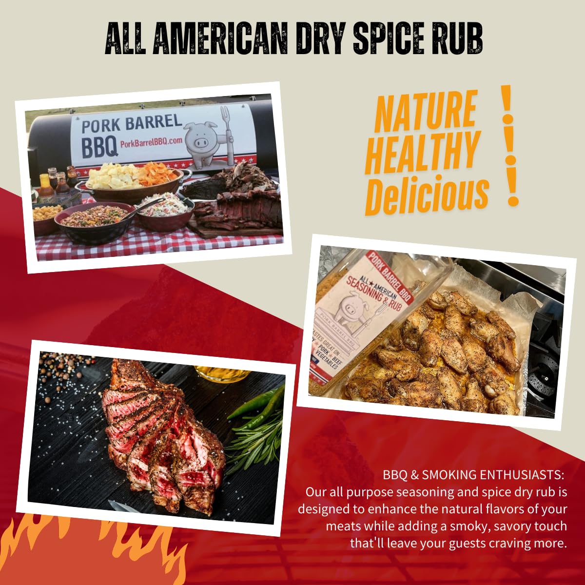 Pork Barrel BBQ All-Purpose BBQ Seasoning & Rub | Sugar-Free, Gluten-Free, MSG-Free | All American BBQ Seasoning for Chicken, Beef & Pork – 22oz Chef Shaker Jar, Pack of 2 - Image 7