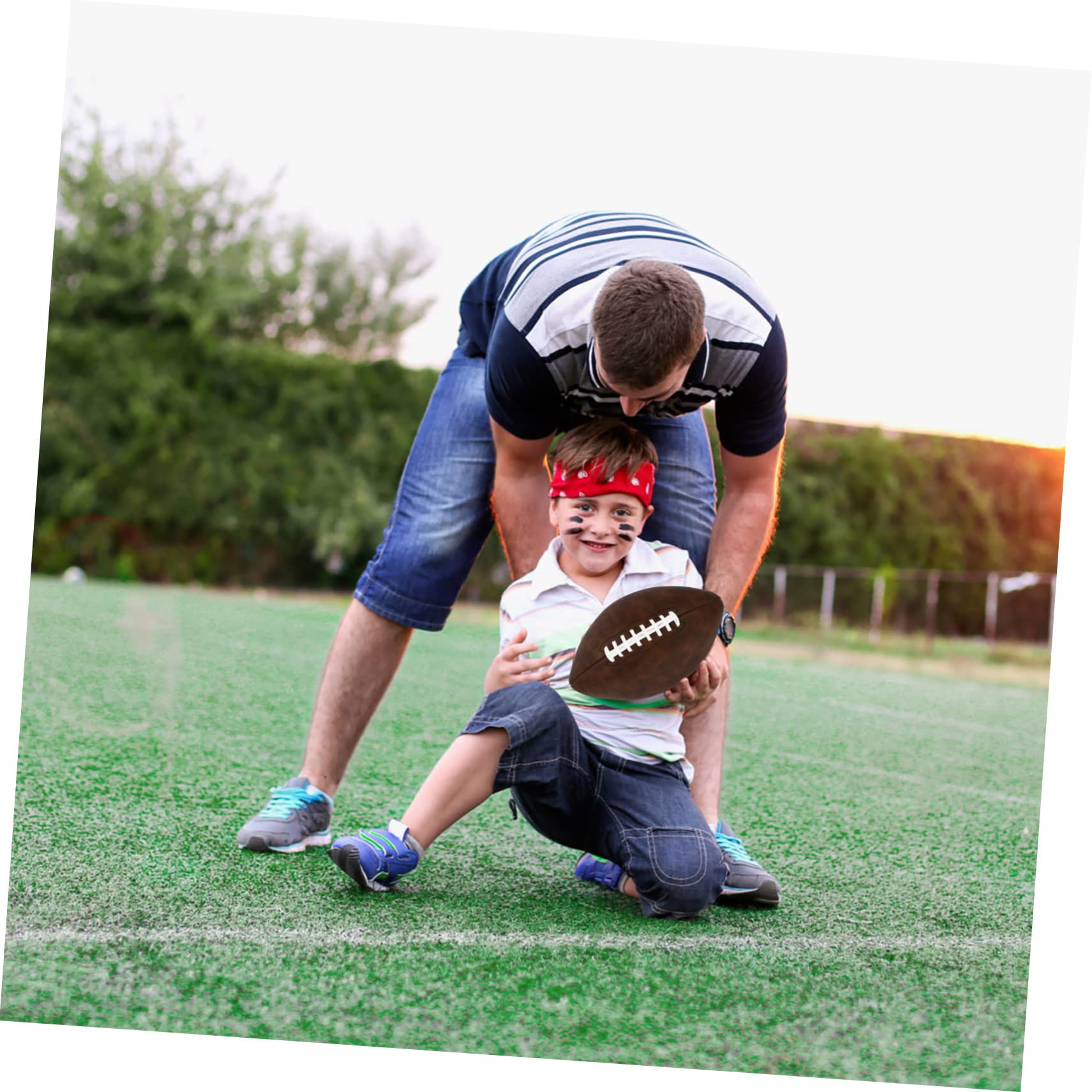 BESPORTBLE Pallone da Rugby Adulto Bianco in Materiale Pu Superficie Antiscivolo, per Allenamento e Competizioni, per Atleti e Teenager