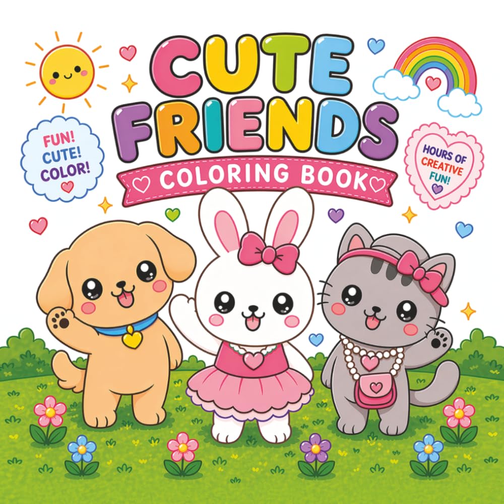 CUTE FRIENDS COLORING BOOK
