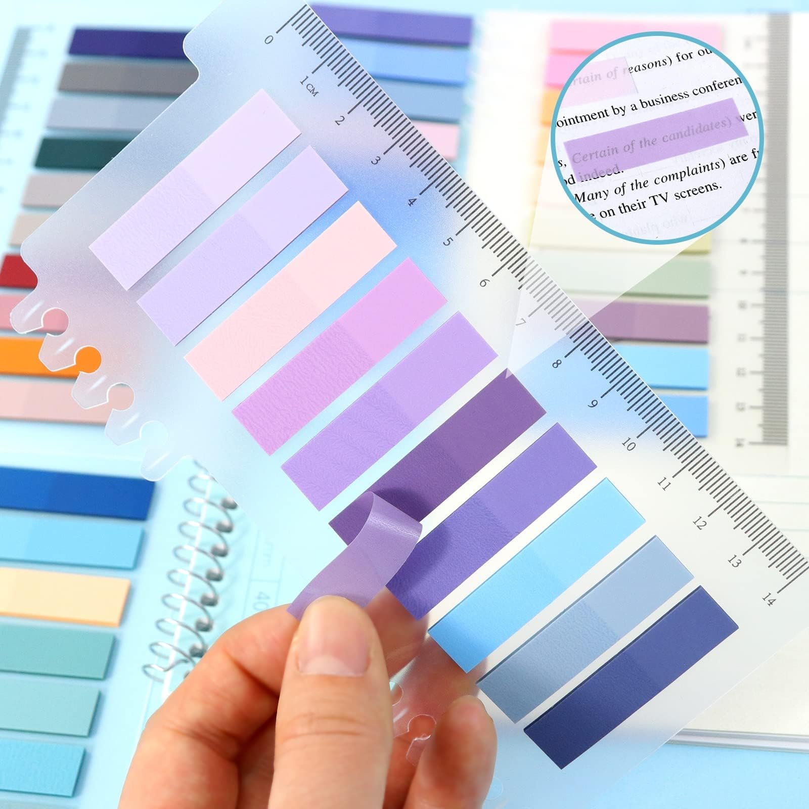 600 Onglets Adhésifs Colorés - Marque-Pages Réutilisables Pour Livres, Cahiers, Classement
